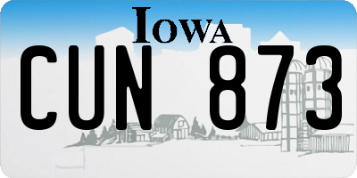 IA license plate CUN873