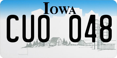 IA license plate CUO048