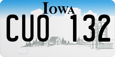 IA license plate CUO132