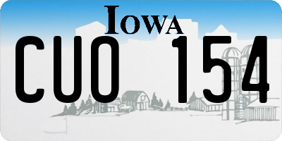 IA license plate CUO154