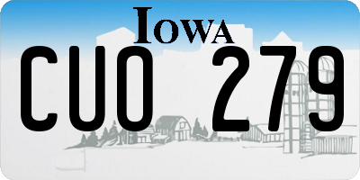 IA license plate CUO279