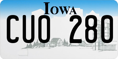 IA license plate CUO280