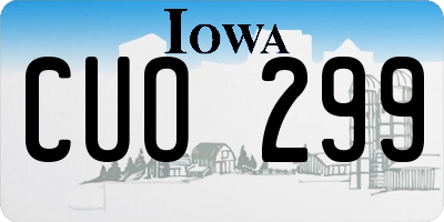 IA license plate CUO299