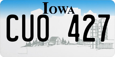 IA license plate CUO427