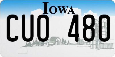 IA license plate CUO480