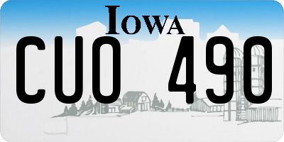 IA license plate CUO490