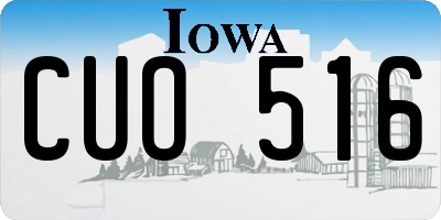 IA license plate CUO516