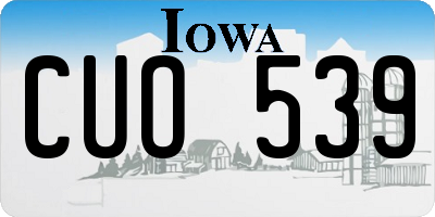 IA license plate CUO539