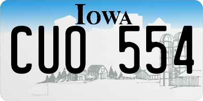 IA license plate CUO554
