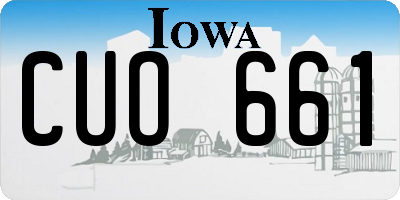 IA license plate CUO661