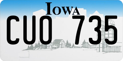 IA license plate CUO735