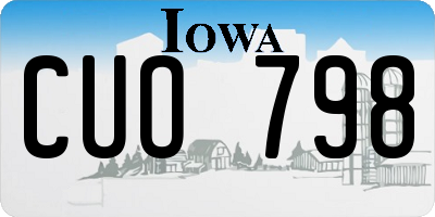 IA license plate CUO798