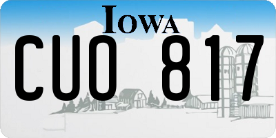 IA license plate CUO817