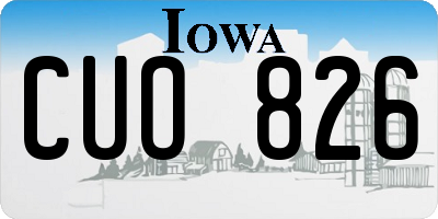IA license plate CUO826