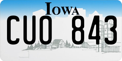 IA license plate CUO843