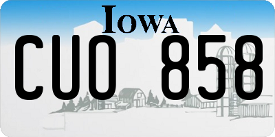 IA license plate CUO858