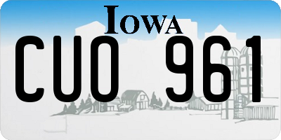 IA license plate CUO961