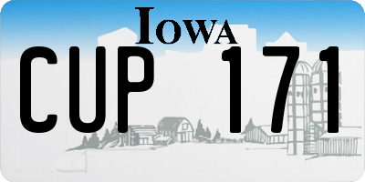 IA license plate CUP171