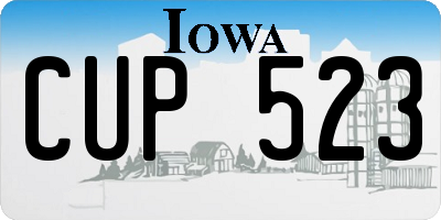 IA license plate CUP523
