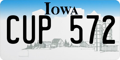 IA license plate CUP572