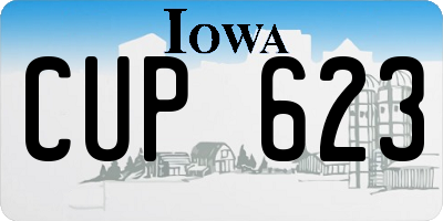 IA license plate CUP623