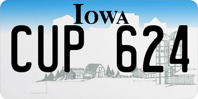 IA license plate CUP624