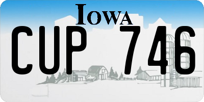 IA license plate CUP746