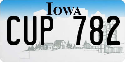 IA license plate CUP782