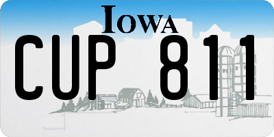 IA license plate CUP811