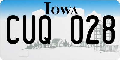 IA license plate CUQ028