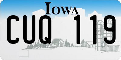 IA license plate CUQ119