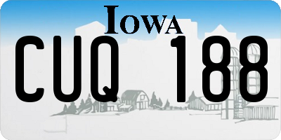 IA license plate CUQ188