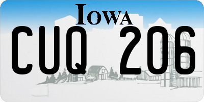 IA license plate CUQ206