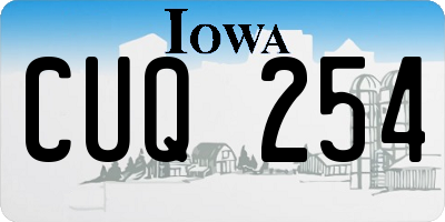 IA license plate CUQ254