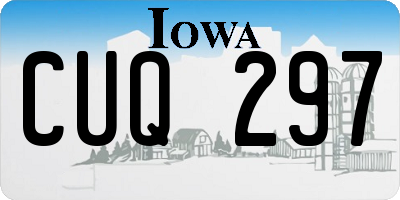 IA license plate CUQ297