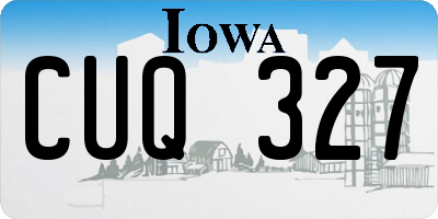 IA license plate CUQ327