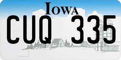 IA license plate CUQ335
