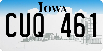 IA license plate CUQ461