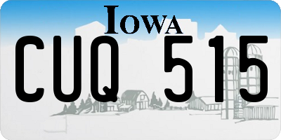 IA license plate CUQ515