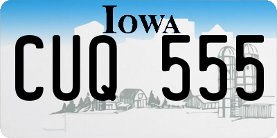 IA license plate CUQ555