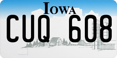 IA license plate CUQ608
