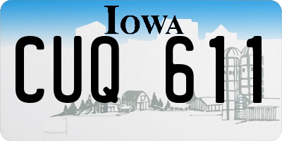 IA license plate CUQ611