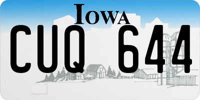 IA license plate CUQ644
