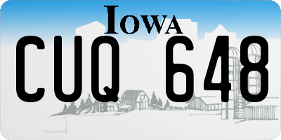 IA license plate CUQ648