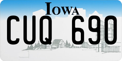 IA license plate CUQ690