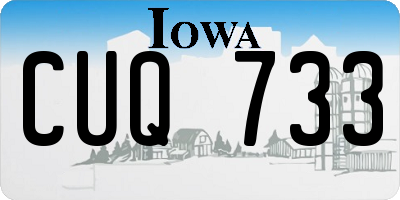 IA license plate CUQ733