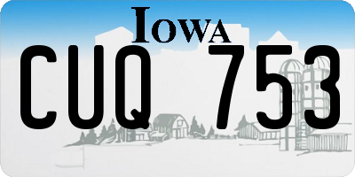 IA license plate CUQ753