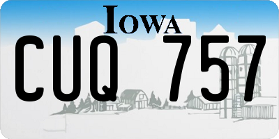 IA license plate CUQ757