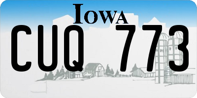 IA license plate CUQ773