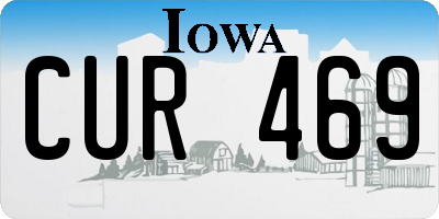 IA license plate CUR469